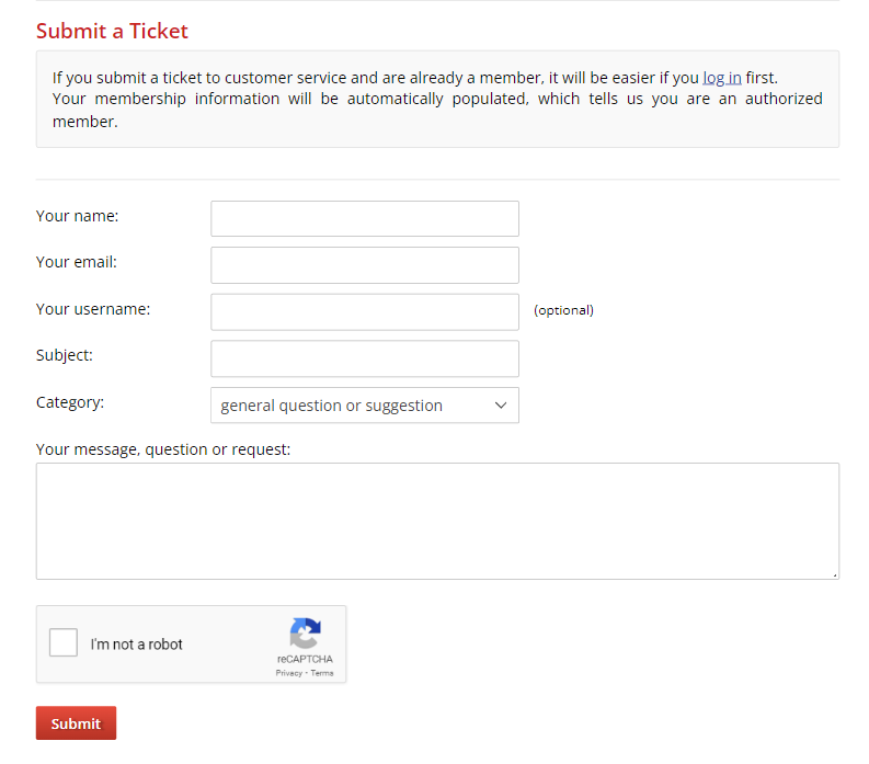 Rosebrides submit a ticket