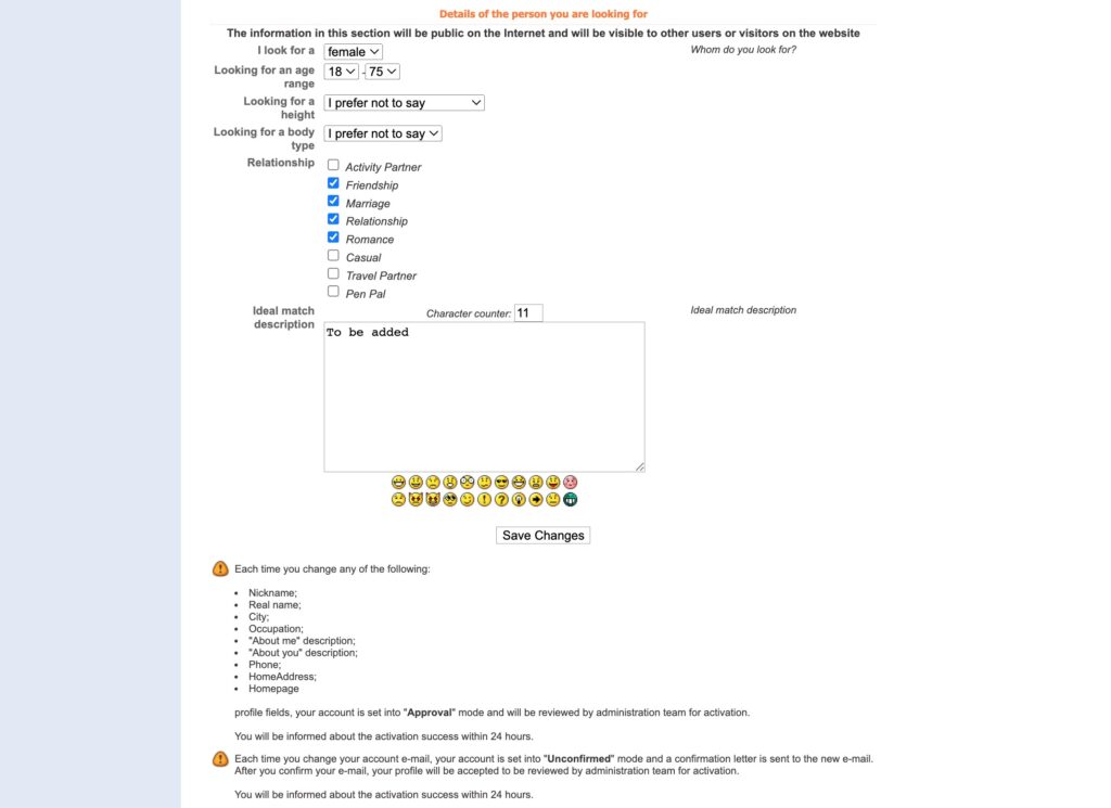 Alena Marriage Agency create account