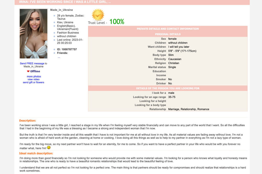 Alena Marriage Agency girls account