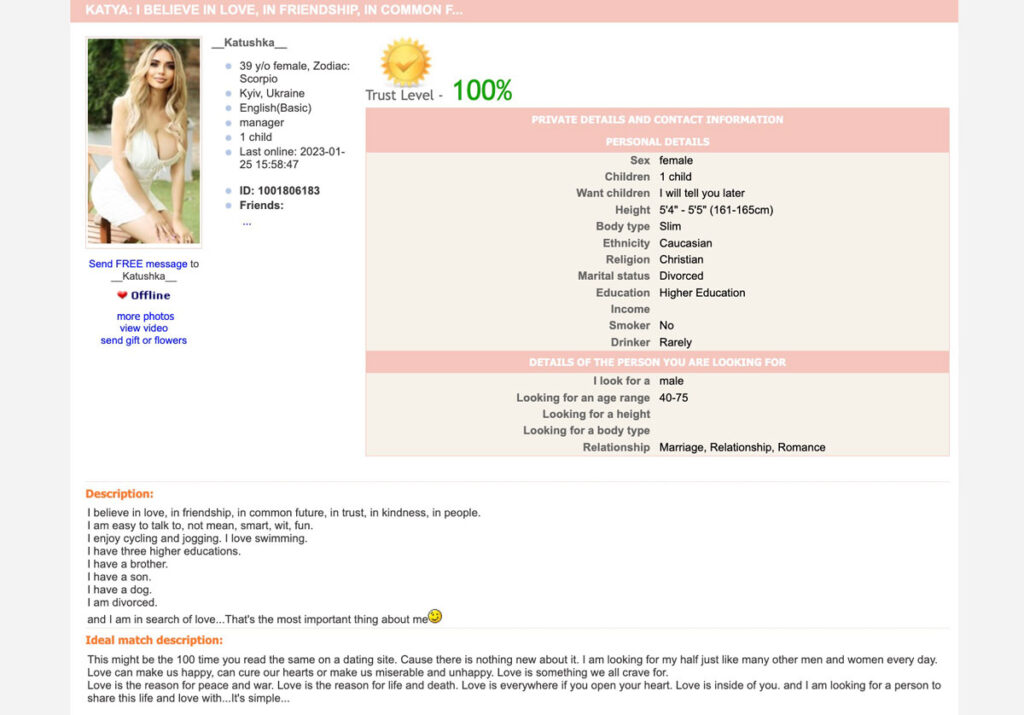 Alena Marriage Agency girls account