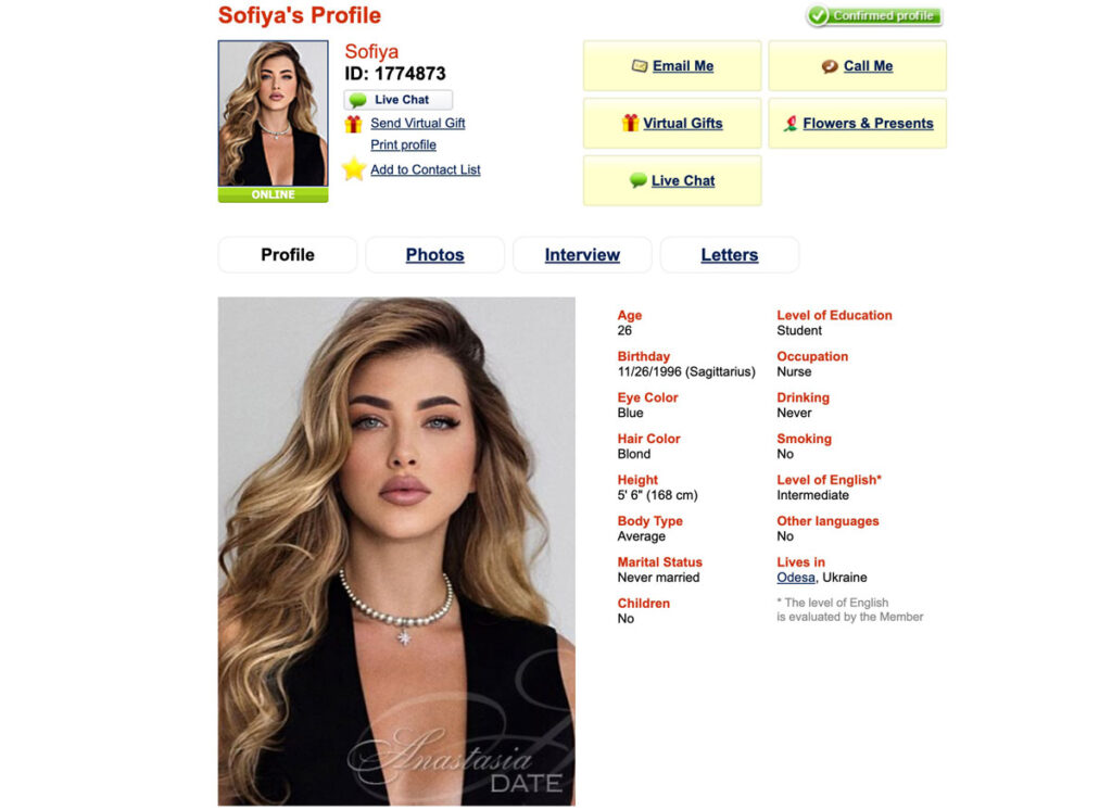 AnastasiaDate girl profile