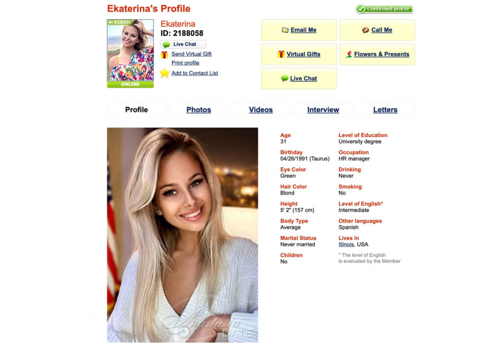 AnastasiaDate girl profile