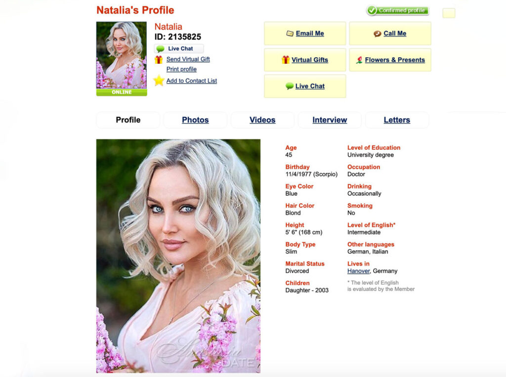 AnastasiaDate girl profile