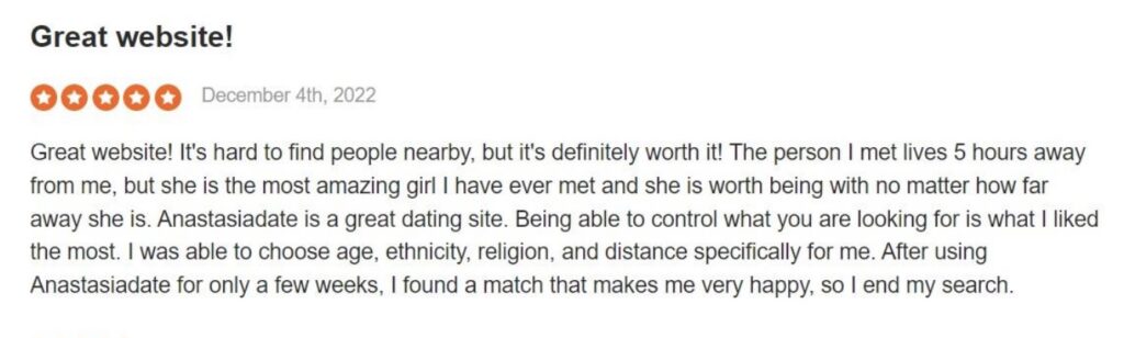 AnastasiaDate testimonials