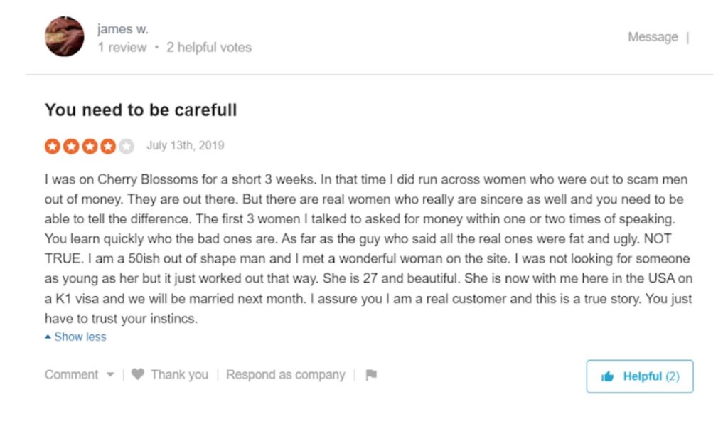 CherryBlossoms testimonials