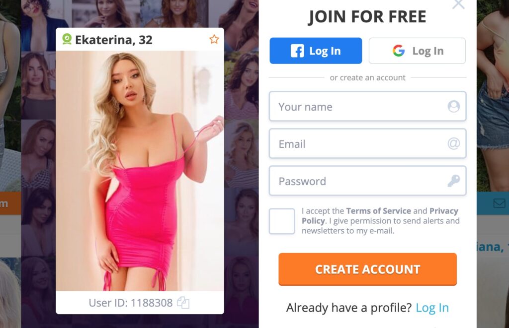 Jump4love create account