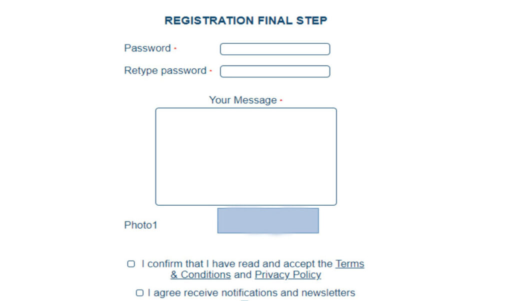 Marriage Agency Nataly create account