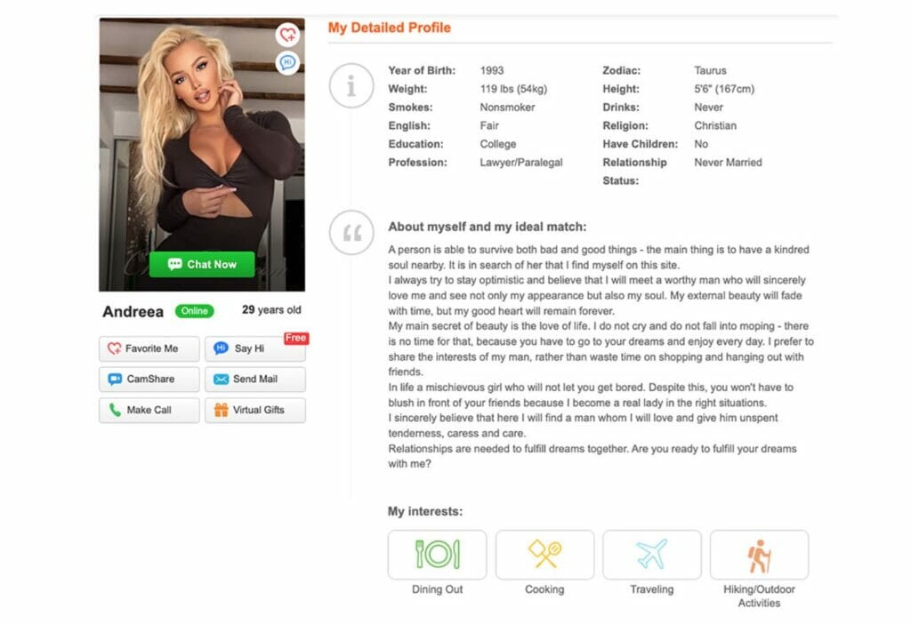 SingleSlavic girl profile